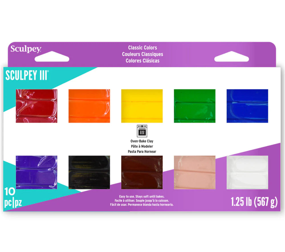 Sculpey III Classic Colours Multi-pack 10pk