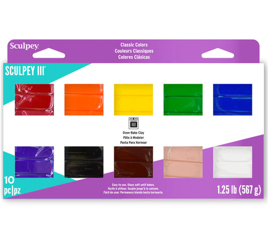 Sculpey III Classic Colours Multi-pack 10pk