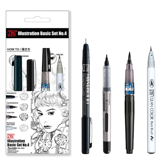 Kuretake Zig Illustration Basic Set No4