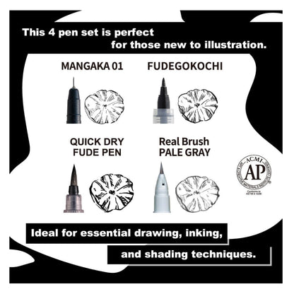 Kuretake Zig Illustration Basic Set No4