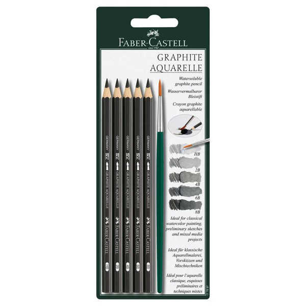 Picture of Faber Castell Graphite Aquarelle Pencils 5pk