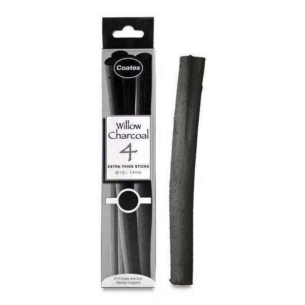 Picture of Coates Willow Charcoal Extra Thick 4pk