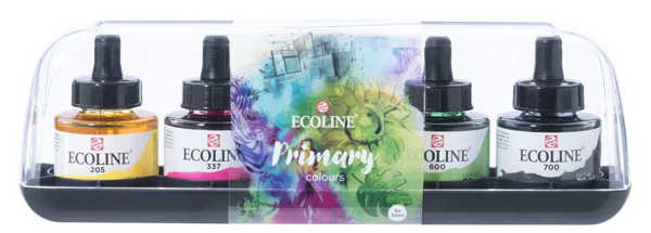 Picture of Talens Ecoline 5 x 30ml Ink Set Primarys