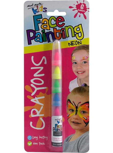 Picture of Mont Marte Kids Face Painting Crayons - Neon