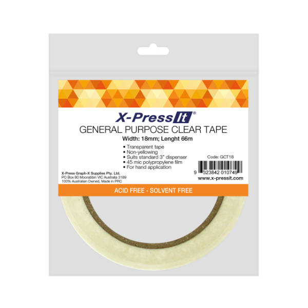 Picture of XPress It General Purpose Clear Tape 18mm