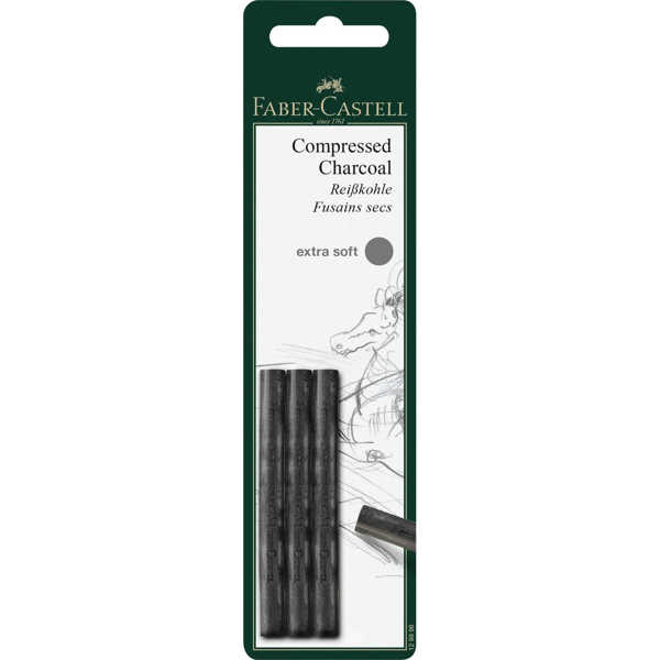 Picture of Faber Castell Pitt Compressed Charcoal Sticks Extra Soft