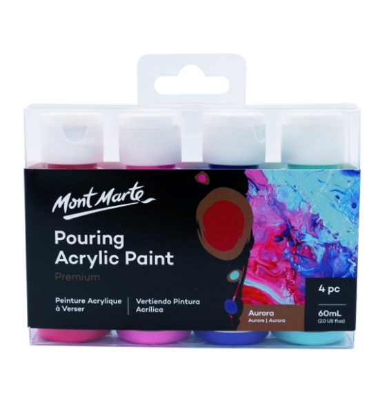 Picture of Mont Marte Pouring Acrylic Paint 60ml  4pc Set - Aurora