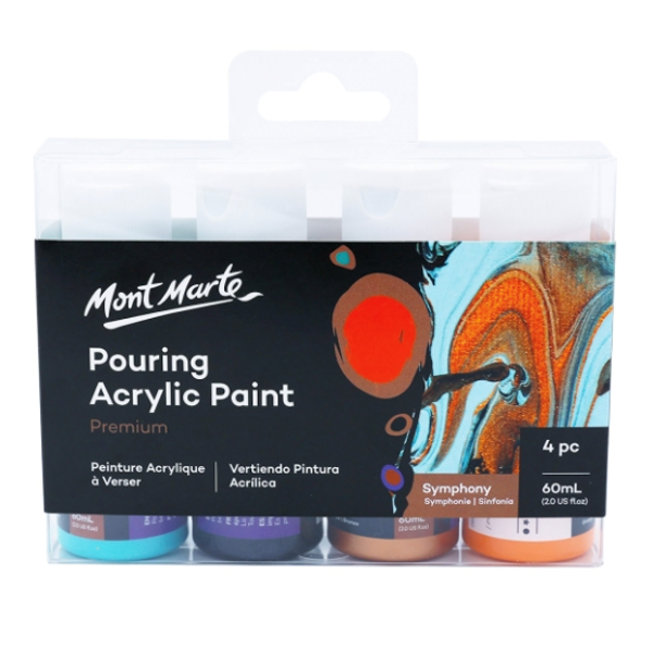 Picture of Mont Marte Pouring Acrylic Paint 60ml 4pc Set - Symphony