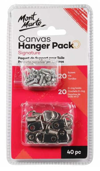 Picture of Mont Marte Canvas D-Ring Hanger Pack 40pc