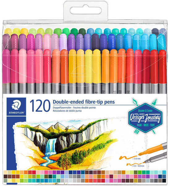 Picture of Staedtler Double Ended Fibre Tip Pens 120pk