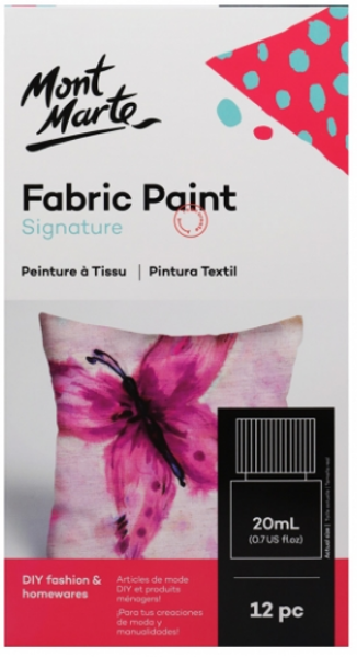 Picture of Mont Marte Signature Fabric Paints 12pc x 20ml