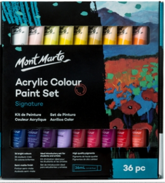 Mont Marte Studio Acrylic Paint Set 36pce, Art Supplies Online Australia -  Same Day Shipping