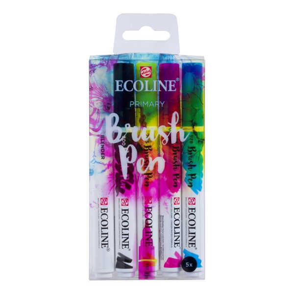 Picture of Ecoline Watercolour Brushpen Primary 5pk