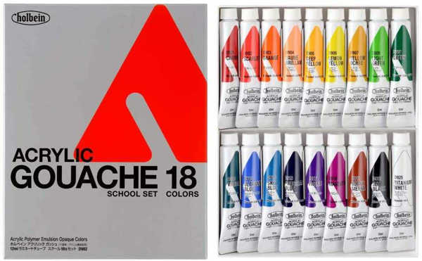 Picture of Holbein Acryla Gouache 18x12ml  Set