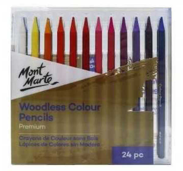 Picture of Mont Marte Woodless Colour Pencils 24pc