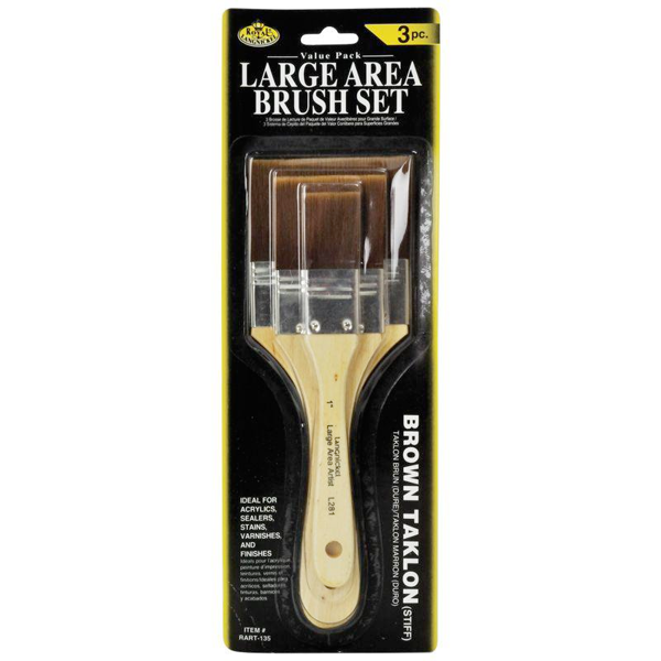 Picture of Royal & Langnickel Brown Taklon Brush Set 3pk