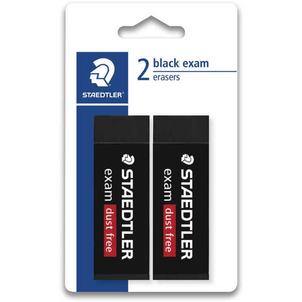 Picture of Staedtler Exam Black Eraser 2pk