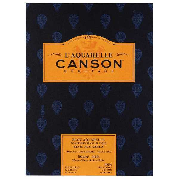 Picture of Canson Heritage Watercolour  Pad 640gsm Medium Cold Pressed
