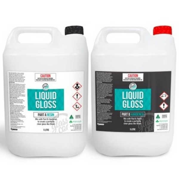 Picture of Glass Coat Liquid Gloss Epoxy Resin 10 Litre