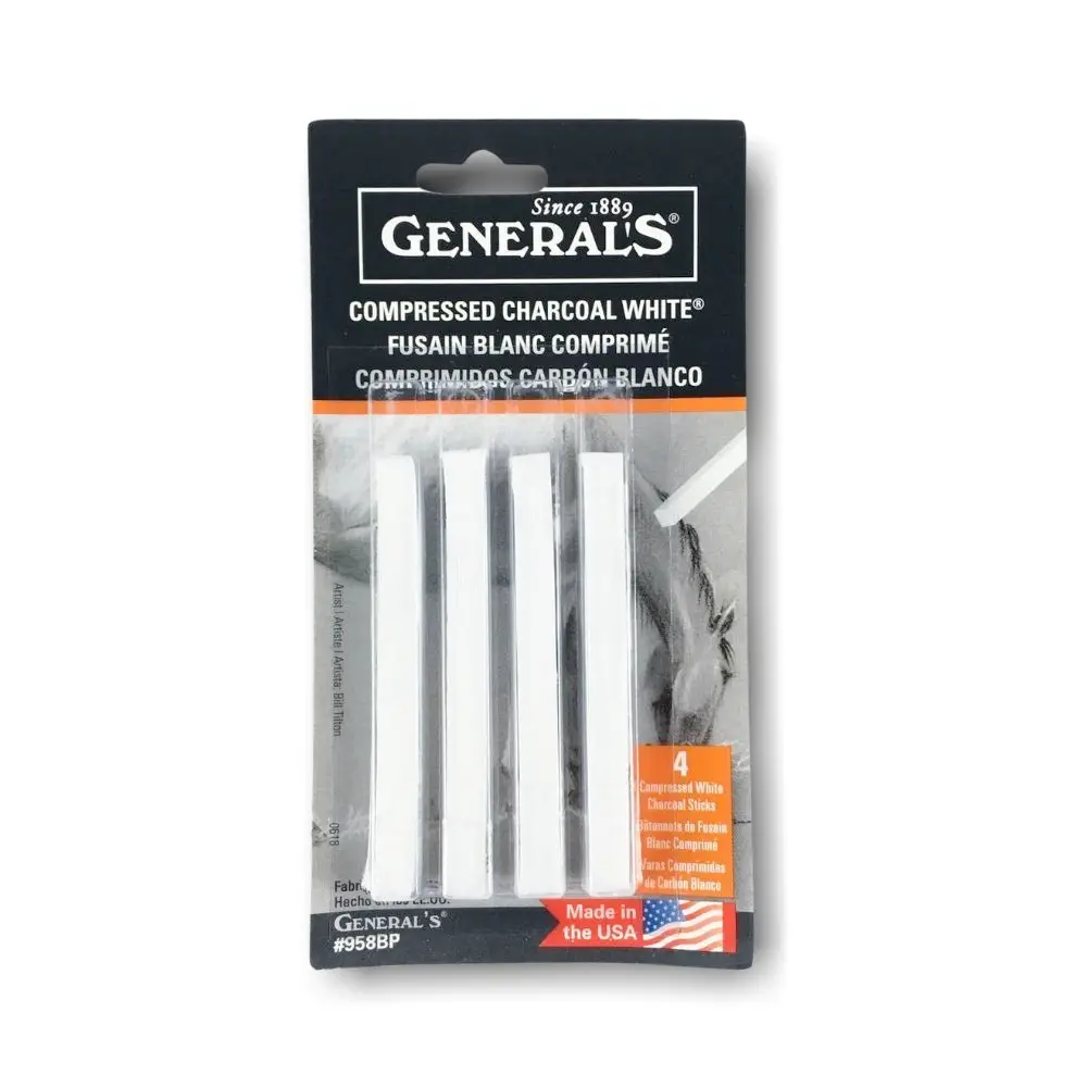 General's White Compressed Charcoal 4pk