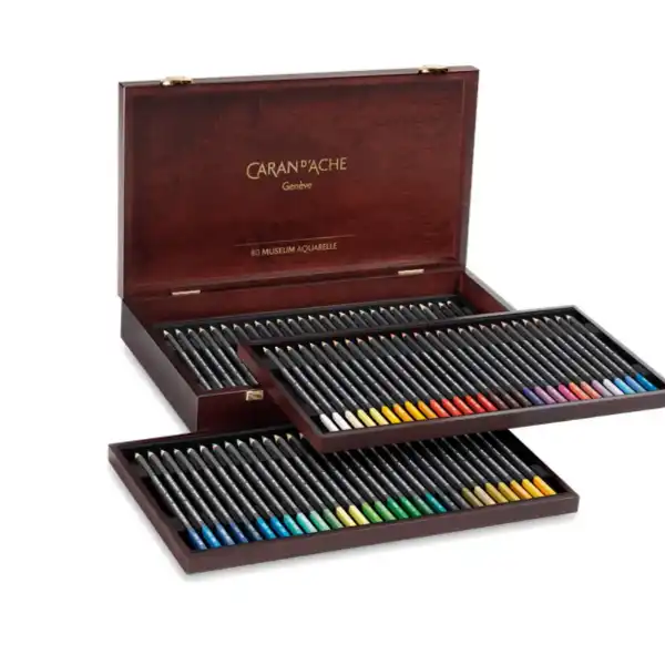 Picture of Caran D'ache Museum Watercolour Pencil 84pce Wooden Box Set
