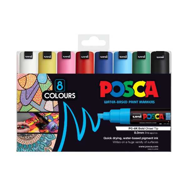 Picture of Uni Posca Paint Pen PC-8K 8 Assorted Set