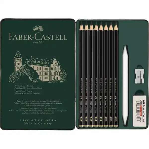 Picture of Faber Castell Pitt Graphite Matt Pencil  11pce Tin