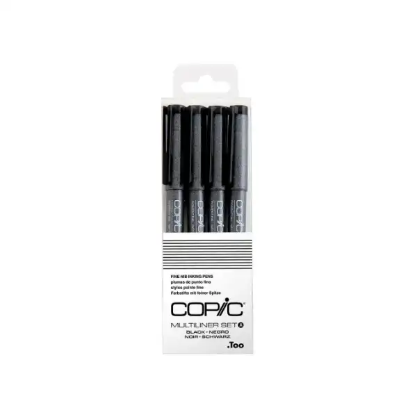 Picture of Copic Multiliner Pen Set Black A