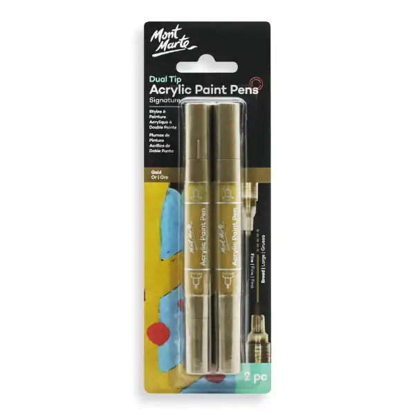 Picture of Mont Marte Acrylic Paint Pens Gold 2pk 