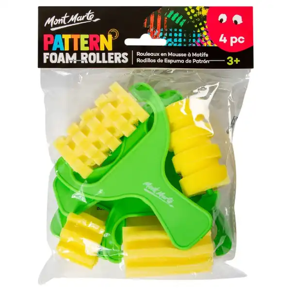 Picture of Mont Marte Pattern Foam Rollers 4pc