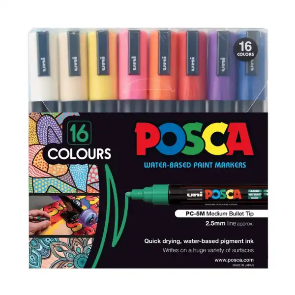 Picture of Uni Posca Paint Pen PC-5M 16 Assorted Set