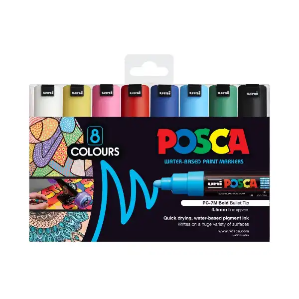 Picture of Uni Posca Paint Pen PC-7K 8 Assorted Set