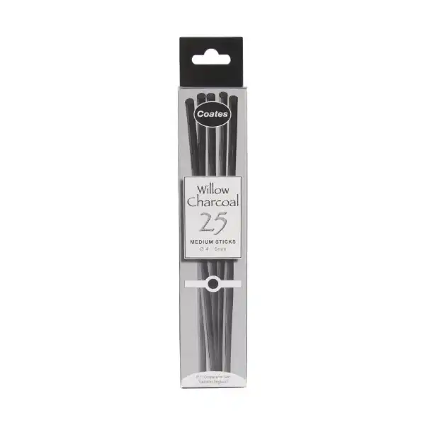 Picture of Coates Willow Charcoal Sticks Medium 25pk