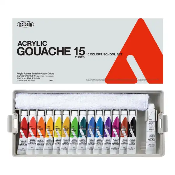 Picture of Holbein Acryla Gouache 15 School Set
