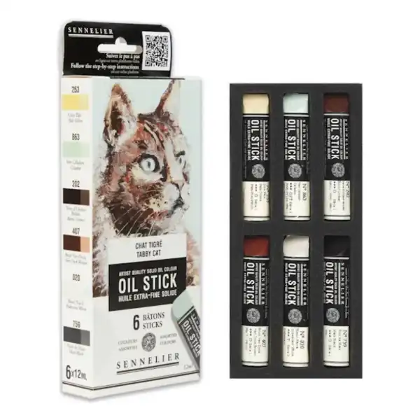 Picture of Sennelier Artist Oil Stick Mini Set - Tabby Cat 