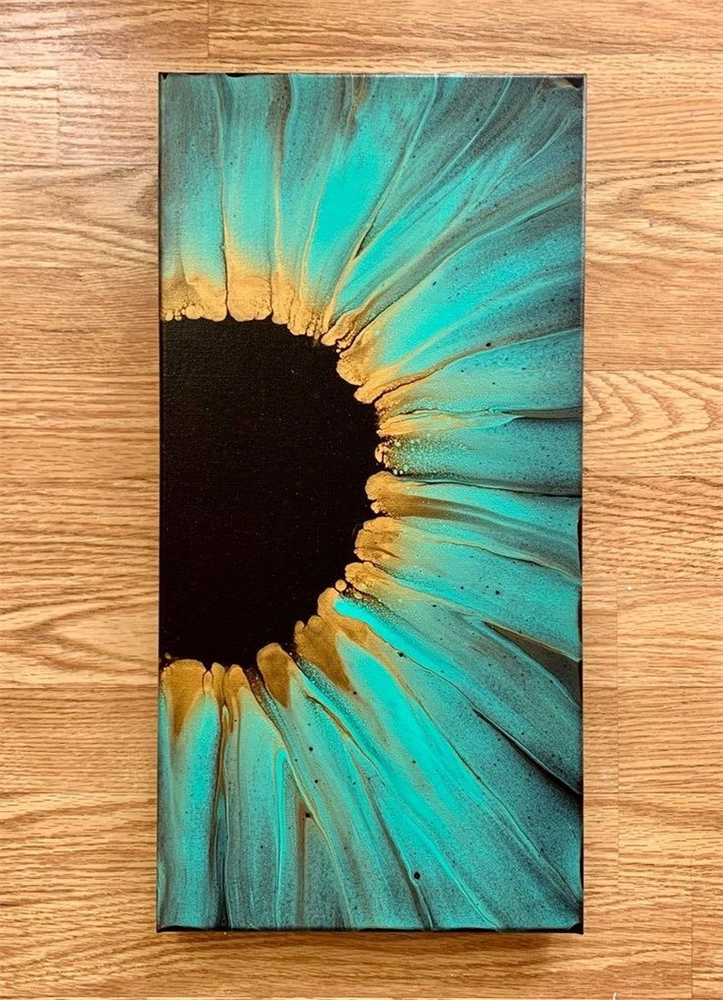 abstract acrylic painting idea: abstract flower