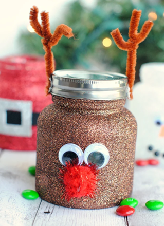 christmas crafts - christmas treat mason jars