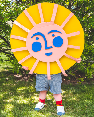 summer crafts for kids - sun board