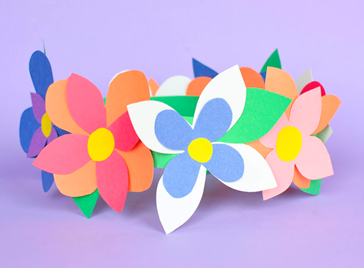summer crafts for kids - paper flower crown