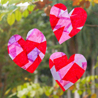 summer crafts for kids - tissue paper suncatchers