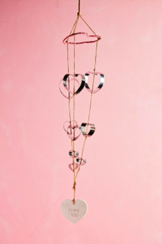 Valentine's Day crafts - heart-shaped wind chime